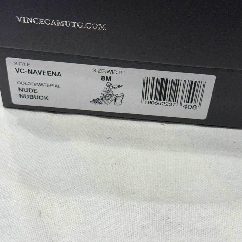 Vince Camuto VC-Naveena Women's Heels Color Nude Nubuck - Picture 8 of 12
